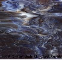 Opal Cobalt Blue Red Streaky