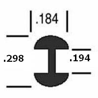 3/16" Round "H" Lead Came (3' pc.)