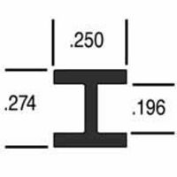 1/4" Flat "H" Lead Came (3' pc.)