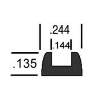 9/64" Flat "U" Lead Came (3' pc.)