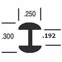 1/4" Round "H" Lead Came (3' pc.)