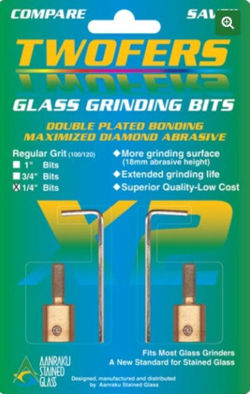 1/4" Twofers Grinder Bits Regular 100/120 Grit