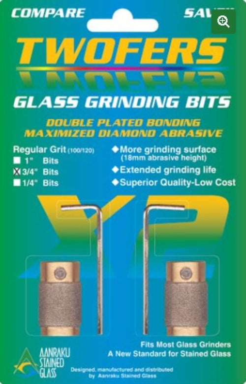3/4" Twofers Grinder Bits Regular 100/120 Grit
