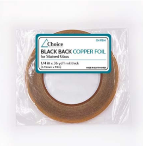 Choice Black Back Copper Foil 1.0mil 1/4"