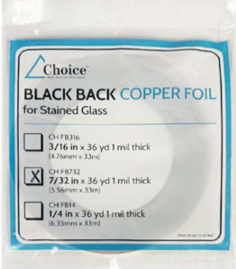 Black Back Copper Foil 1.0mil 7/32"
