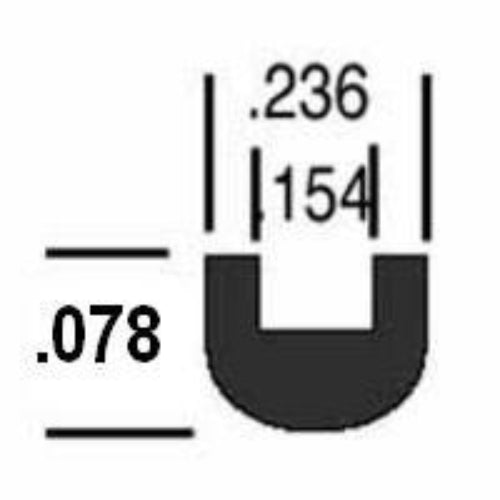 5/64" Round "U" Lead Came (3' pc.)