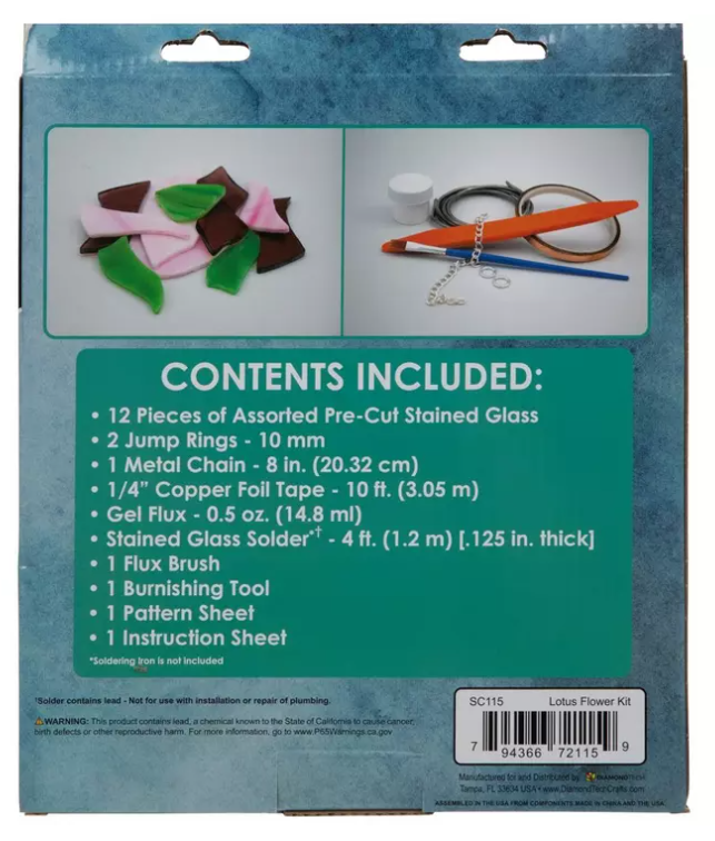 Stained Glass Lotus Flower Kit