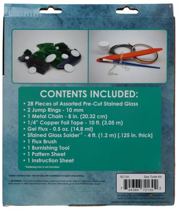 Stained Glass Sea Turtle Kit