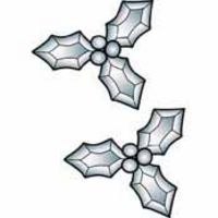 Holly Leaves Bevel Cluster