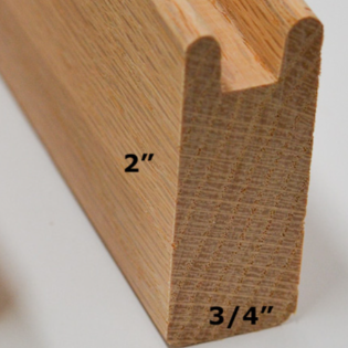 Extra Wide Oak Framing Stock (2" x 3')