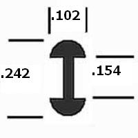 3/32" Round "H" Lead Came (3' pc.)