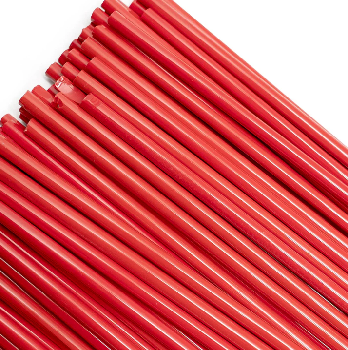 Cherry Red Semi Opal Glass Rod