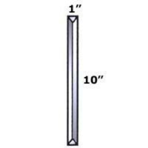 1" X 10" Beveled Rectangle