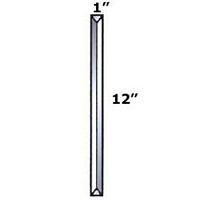1" X 12" Beveled Rectangle