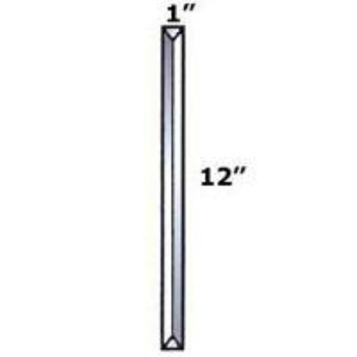 1" X 12" Beveled Rectangle