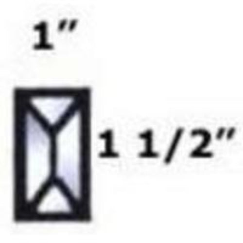 1" X 1-1/2" Beveled Rectangle