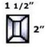 1-1/2" X 2" Beveled Rectangle