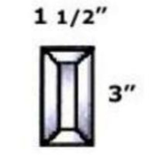 1-1/2" X 3" Beveled Rectangle