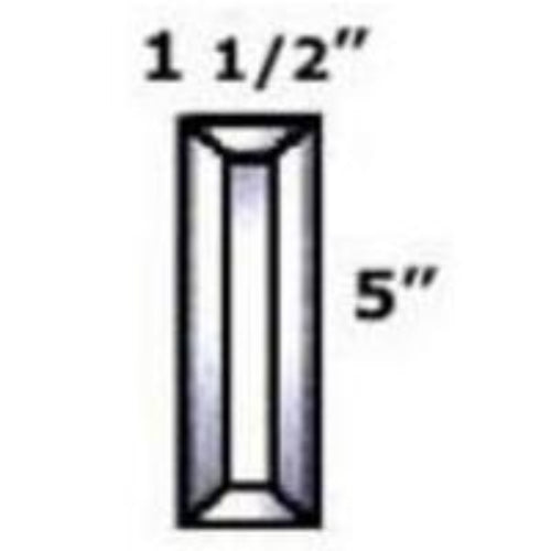 1-1/2" X 5" Beveled Rectangle