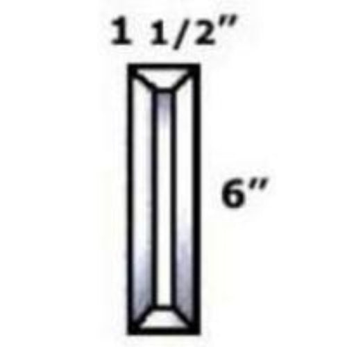 1-1/2" X 6" Beveled Rectangle