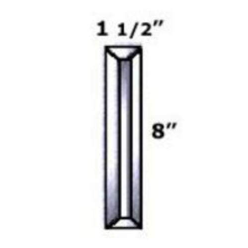 1-1/2" X 8" Beveled Rectangle