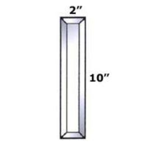 2" X 10" Beveled Rectangle