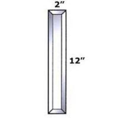 2" X 12" Beveled Rectangle