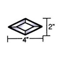 2" X 4" Beveled Diamond