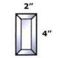 2" X 4" Beveled Rectangle