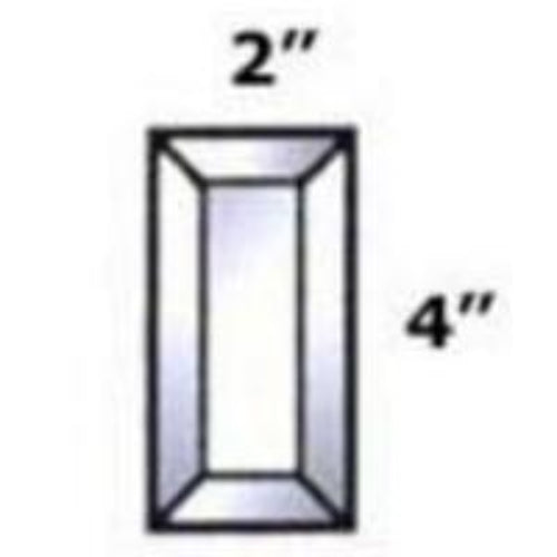 2" X 4" Beveled Rectangle