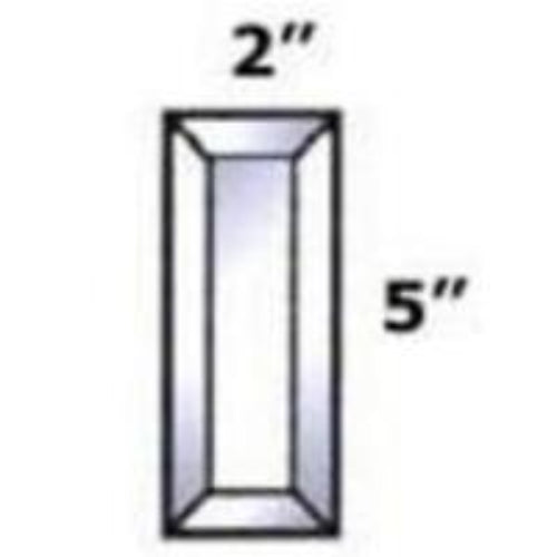 2" X 5" Beveled Rectangle