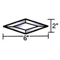 2" X 6" Beveled Diamond