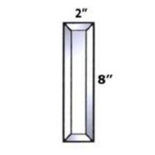 2" X 8" Beveled Rectangle
