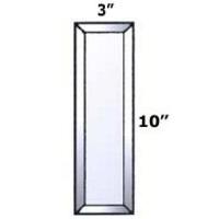 3" X 10" Beveled Rectangle