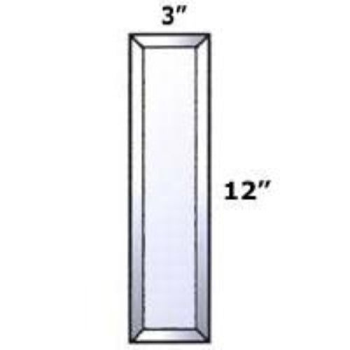 3" X 12" Beveled Rectangle