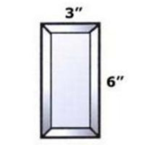 3" X 6" Beveled Rectangle