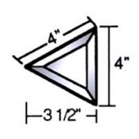 4" X 4" X 4" Beveled Triangle