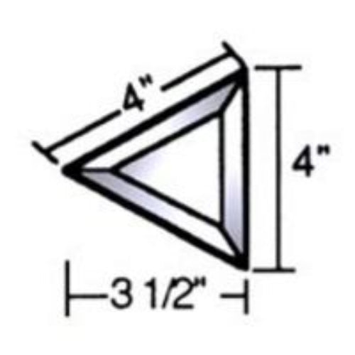 4" X 4" X 4" Beveled Triangle