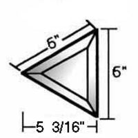 6" X 6" X 6" Beveled Triangle
