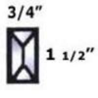 3/4" x 1-1/2" Beveled Rectangle