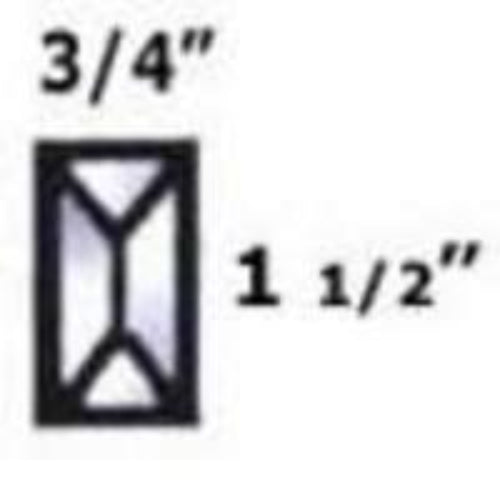 3/4" x 1-1/2" Beveled Rectangle