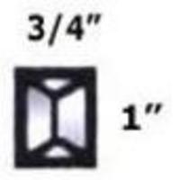 3/4" x 1" Beveled Rectangle
