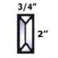 3/4" x 2" Beveled Rectangle