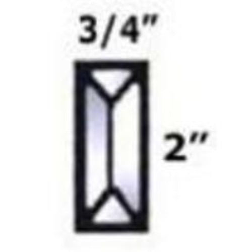 3/4" x 2" Beveled Rectangle