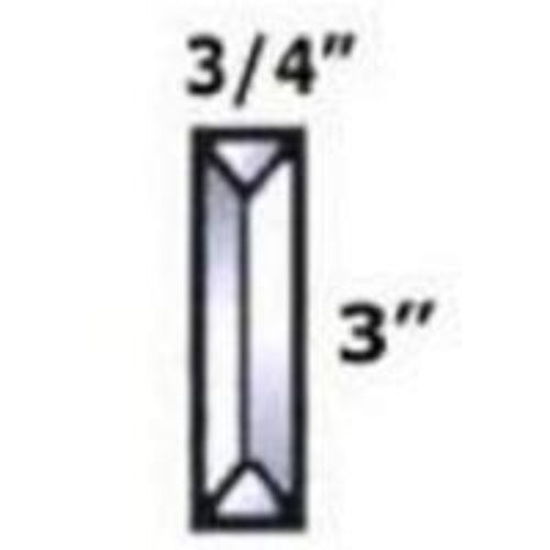 3/4" x 3" Beveled Rectangle