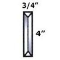3/4" x 4" Beveled Rectangle