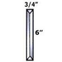 3/4" x 6" Beveled Rectangle
