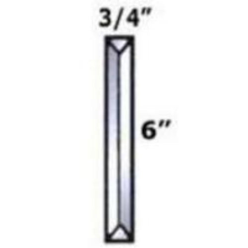 3/4" x 6" Beveled Rectangle