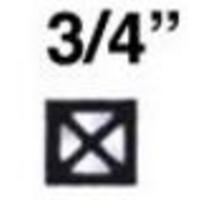 3/4" x 3/4" Beveled Square