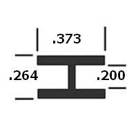 3/8" Flat "H" Lead Came (3' pc.)
